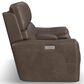 Flexsteel Carter Power Reclining Sofa and Loveseat Set in Cappuccino Brown, , large