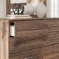 Ashley Fortlorn 3-Piece King Bedroom Set in Walnut Brown with LED Light, , large