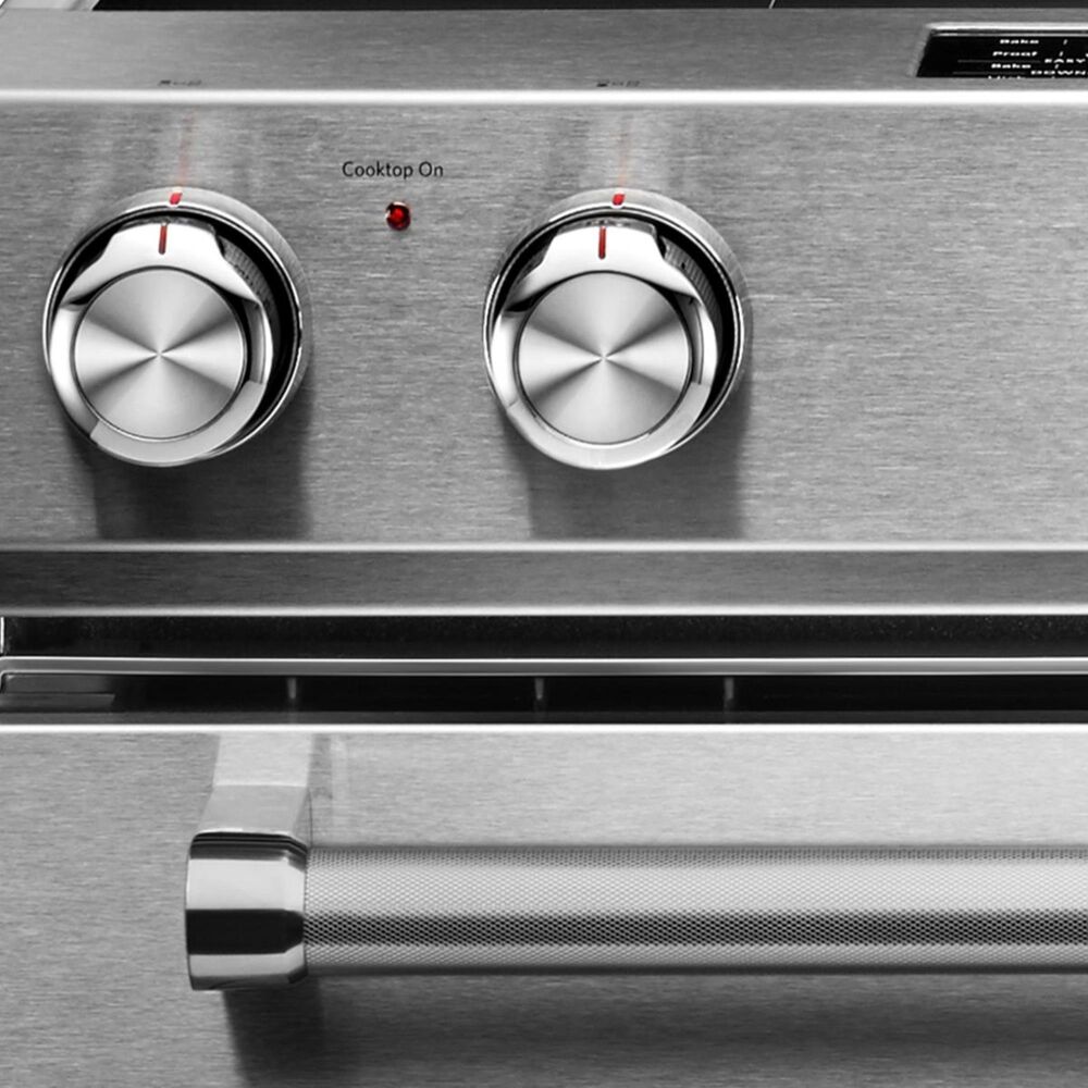 KitchenAid 30" Element Electric Downdraft Slide In Range in Stainless Steel, , large
