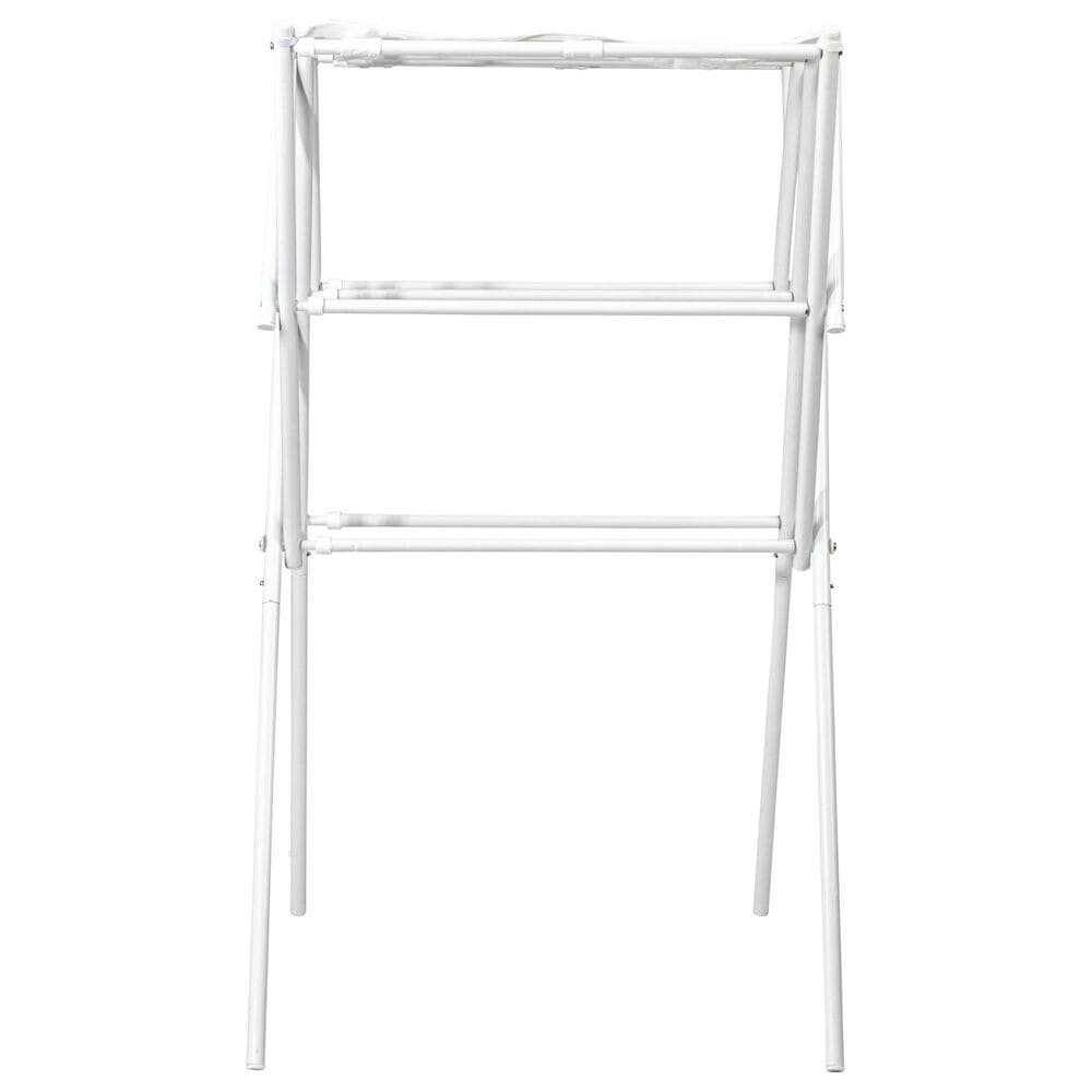 Household Essentials Foldable Clothes Drying Rack in White, , large