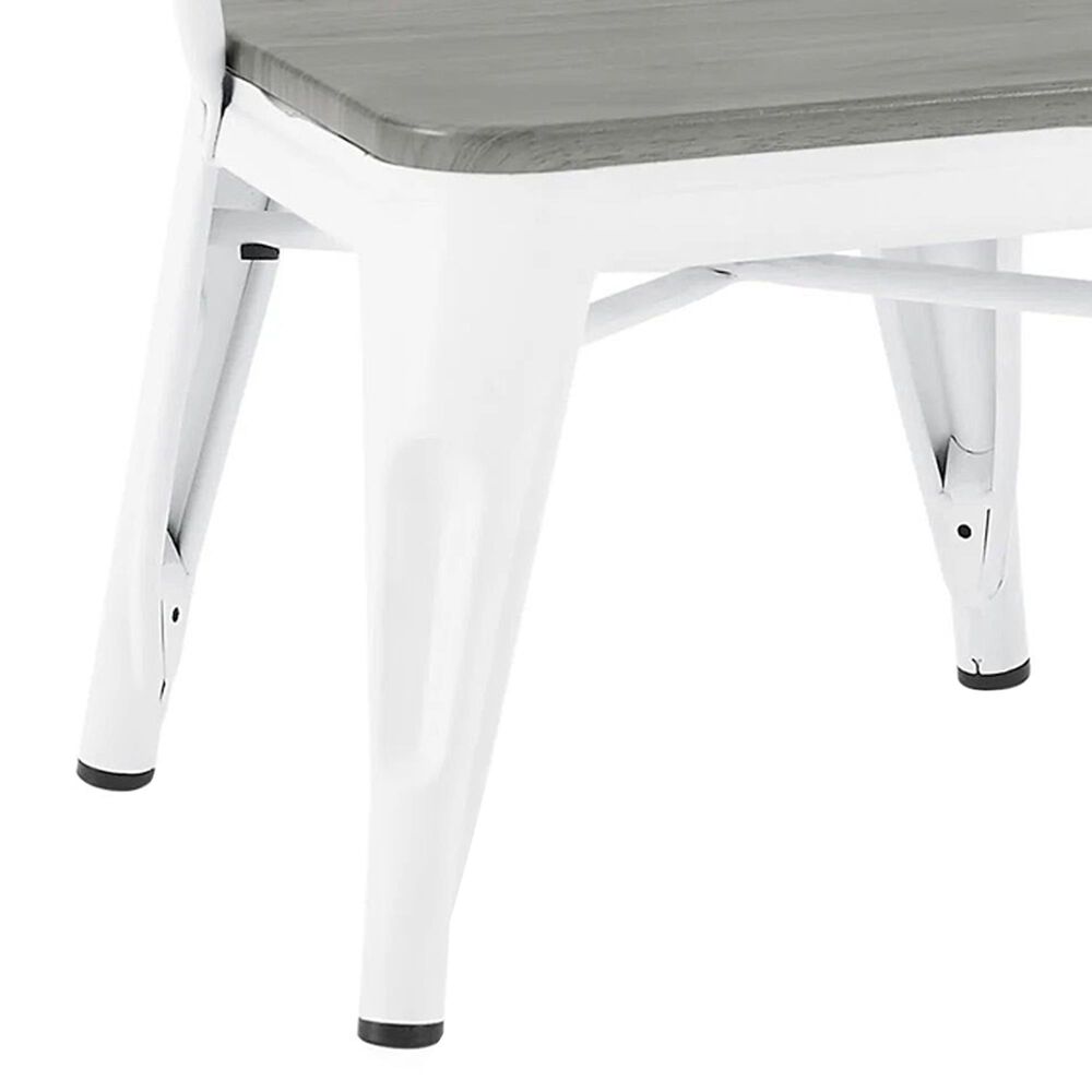 Delta Bistro Chair in White and Grey &#40;Set of 2&#41;, , large