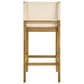 Armen Living Yaneli Swivel Bar Height Stool in Amber Glow, , large