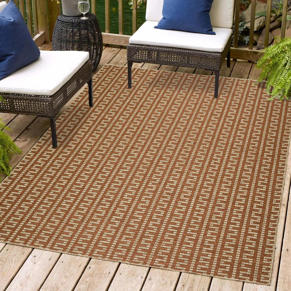 Dalyn Rug Company Bali BB9 5&#39;1&quot; x 7&#39;5&quot; Paprika Indoor/Outdoor Area Rug, , large