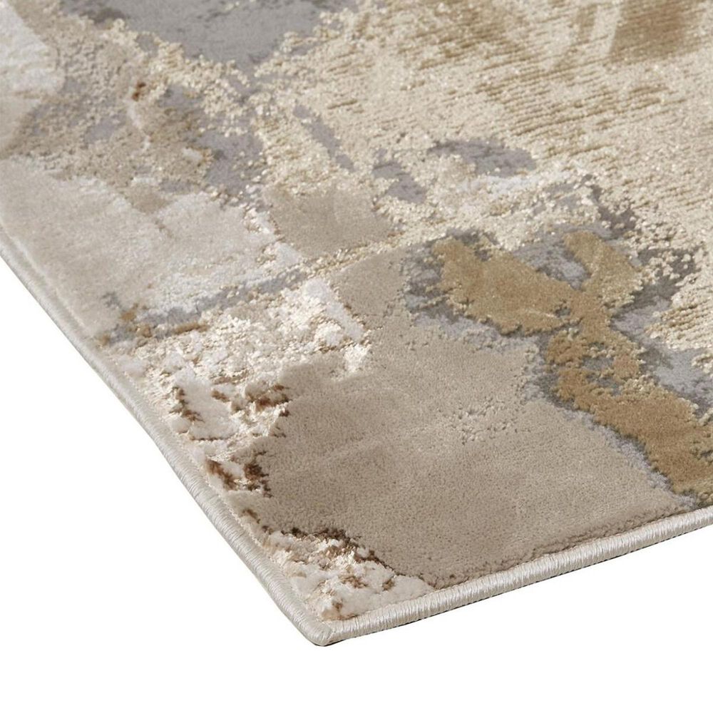 Feizy Aura Gold and Gray 2&#39;10&quot; x 7&#39;10&quot; Runner, , large