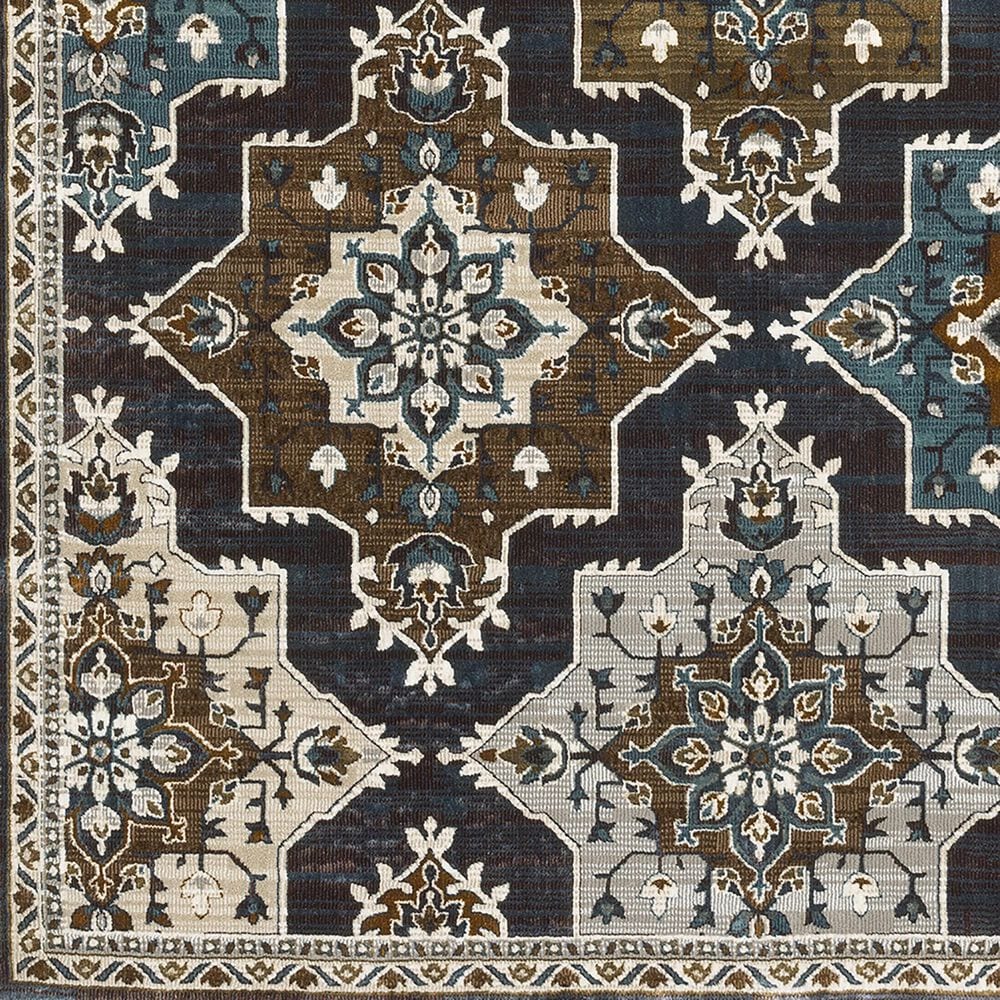 Oriental Weavers Ellington 2&#39;3&quot; x 7&#39;6&quot; Blue and Rust Runner, , large