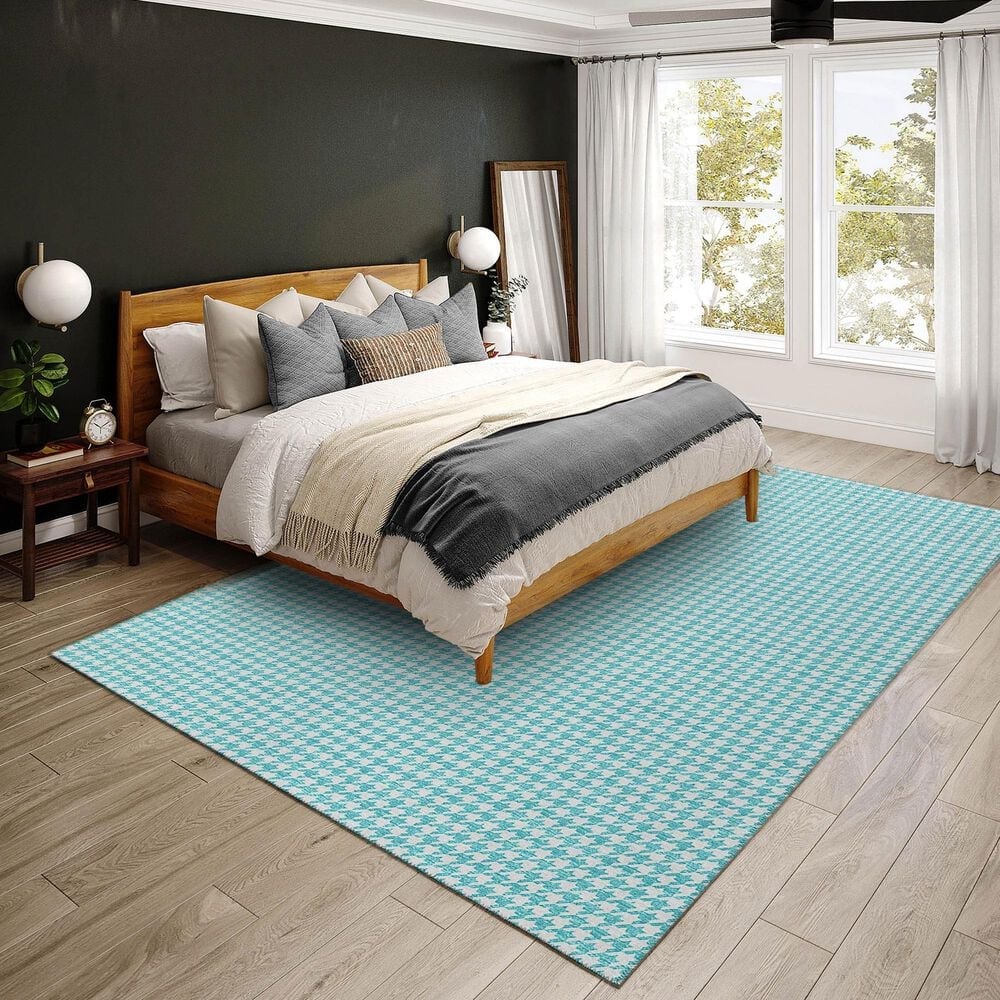 Dalyn Rug Company Hinton 10&#39; x 14&#39; Aqua Indoor/Outdoor Area Rug, , large