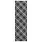 Dalyn Rug Company Soft Essentials Plaid Black 2"3" x 7"6" Indoor/Outdoor Runner, , large