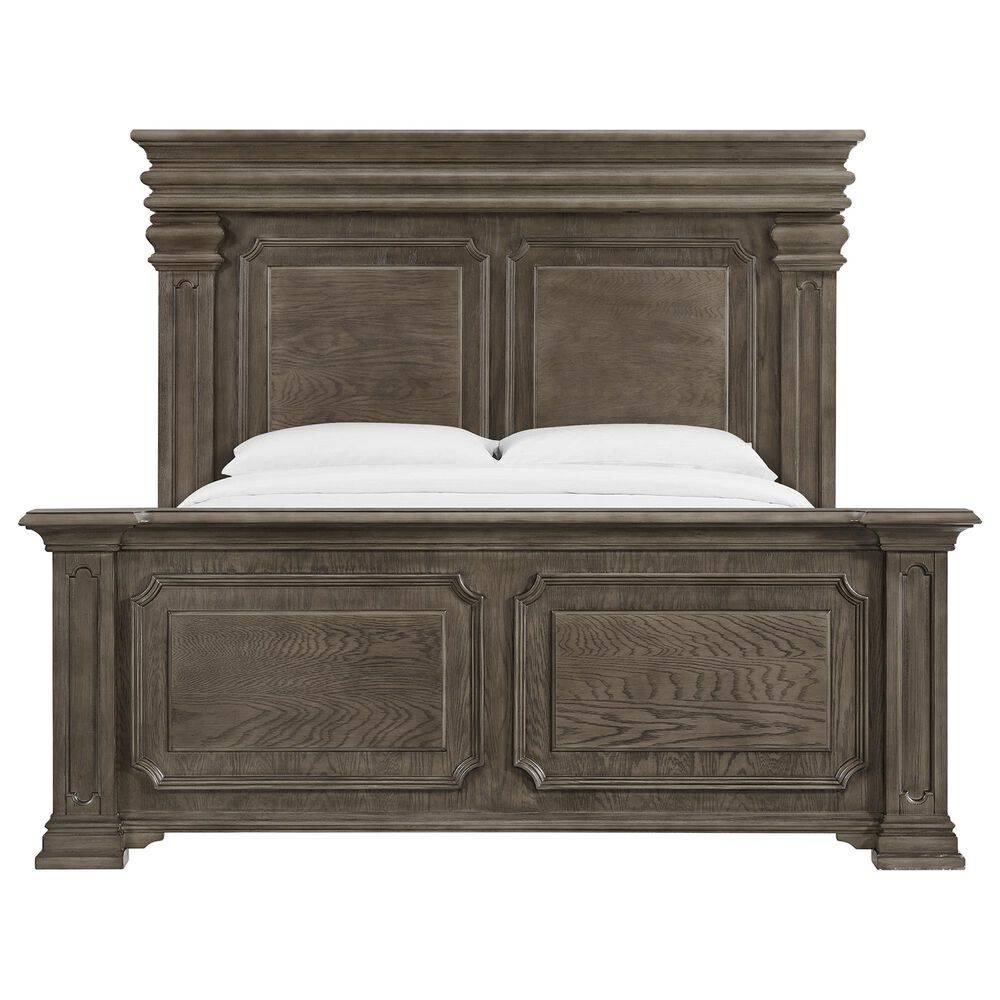 Mayberry Hill Kings Court 5 Piece King Panel Bedroom Set in Grey, , large