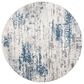 Safavieh Invista INV486F 6"7" Round Grey and Blue Area Rug, , large