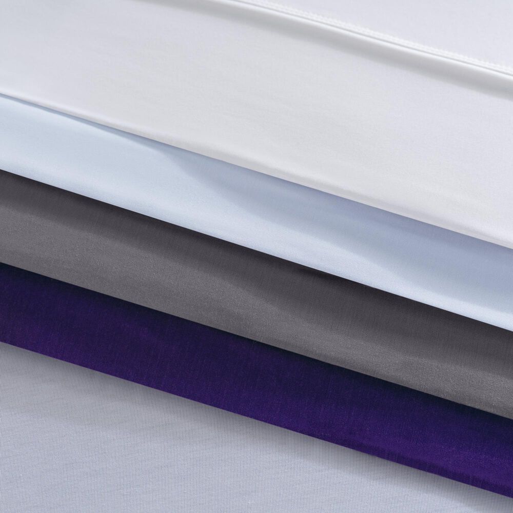 Purple SoftStretch 5-Piece Split King Sheet Set in Stormy Grey, , large