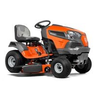 orange and gray riding mower