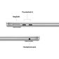 Apple MacBook Air 13.6" Laptop - Apple M4 chip 10-core CPU - 16GB RAM - 8-core GPU - 256GB SSD in Silver with 3-Year AppleCare+, , large