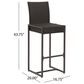 Hearth and Haven Conway Bar Stool in Dark Brown and Black (Set of 2), , large