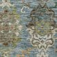 Dalyn Rug Company Silk Road Aqua, Gold, Copper, Blue, Teal, Mocha and Fern 1"8" x 2"6" Area Rug, , large