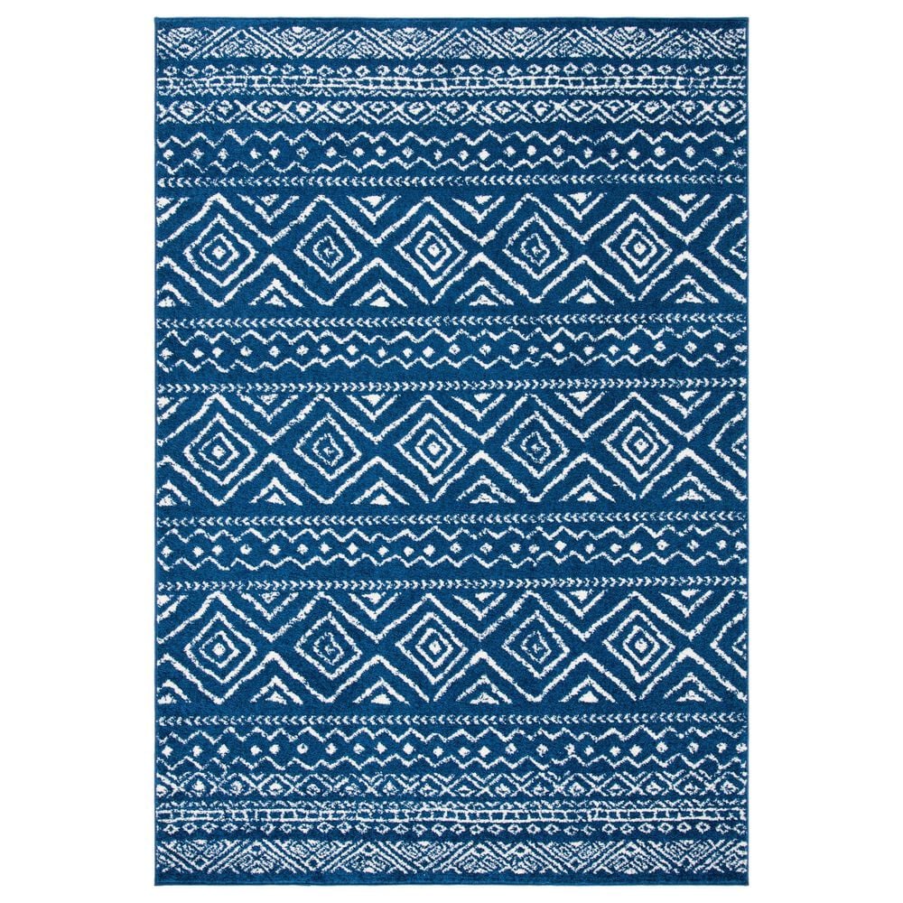 Safavieh Tulum TUL267N 5"3" x 7"6" Navy and Ivory Area Rug, , large