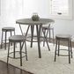 Crystal City Portland 5-Piece Counter Height Dining Set in Gray, , large