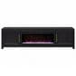 Legends Home The Cove 95" Fireplace Console with Fireplace Insert in Seal Skin Black, , large