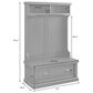 Crosley Furniture Seaside Hall Tree in Distressed Gray, , large
