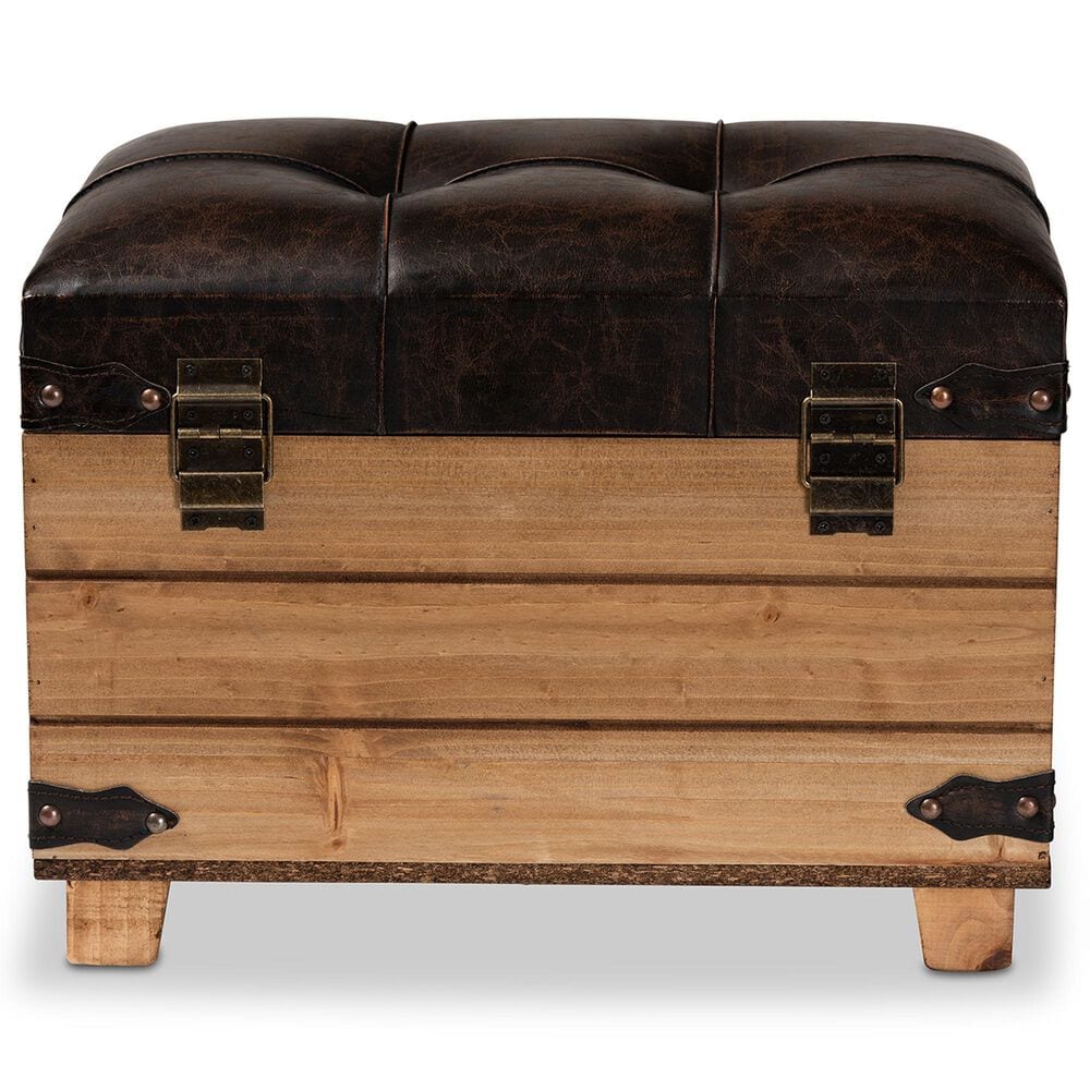 Baxton Studio Edmund Storage Ottoman in Dark Brown, , large