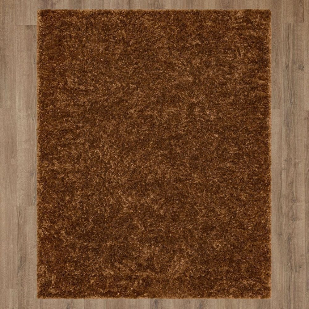 Karastan Billow Shag 6&#39;6&quot; x 9&#39; Rust Area Rug, , large