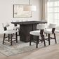 STEVE SILVER Oakley Counter Table and 6 Counter Stools in Black, , large