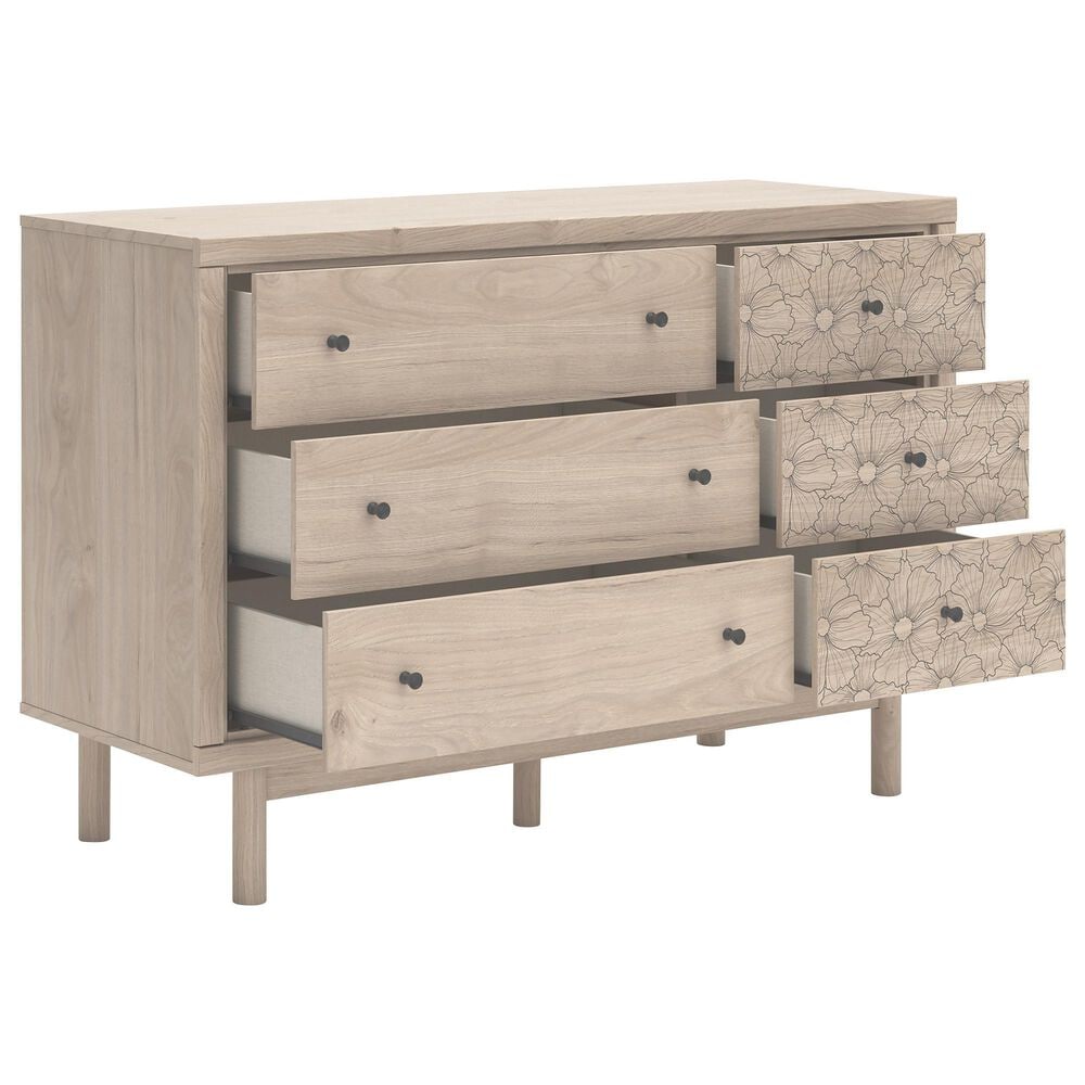 Ashley Arloster 6-Drawer Dresser in Tan, , large