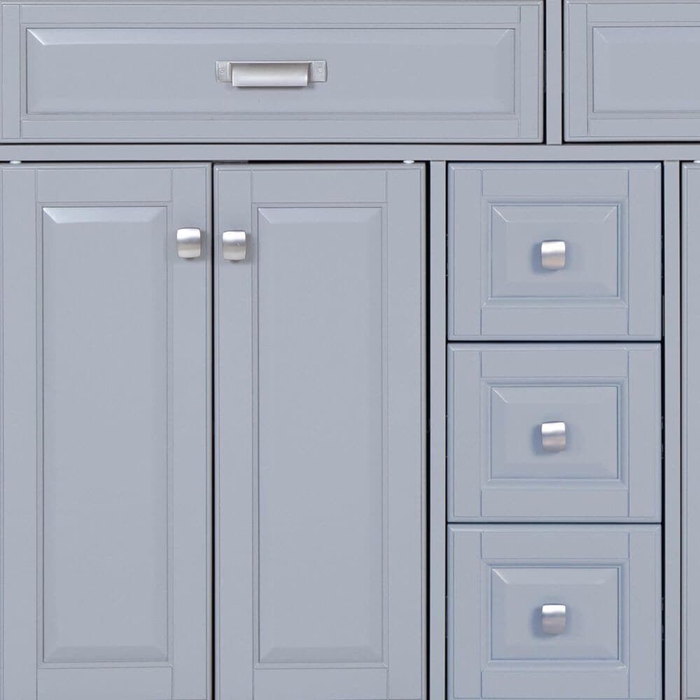 HOMLUX Kitchen Island Cart with Storage Cabinet in Grey, , large