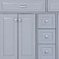 HOMLUX Kitchen Island Cart with Storage Cabinet in Grey, , large