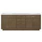 Lexora Home Abbey 80" Double Bathroom Vanity in Grey Oak with 2 cm White Cultured Marble Top and Rectangular Sinks, , large
