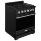 Thor Kitchen Gordon Ramsay 4.6 Cu. Ft. Professional Liquid Propane Range with Stainless Steel Handle Kit in Black, , large