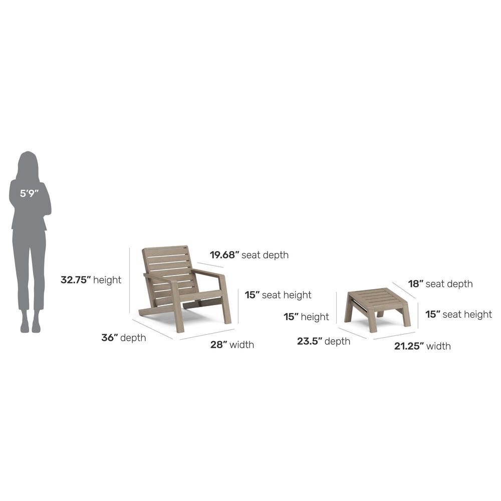 Homestyles Sustain 2-Piece Patio Adirondack Chair Set in Stain Brown, , large