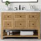 James Martin Vanities Breckenridge 48" Single Bathroom Vanity in Light Natural Oak with 3 cm Eternal Jasmine Pearl Quartz Top and Rectangular Sink, , large