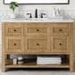 James Martin Vanities Breckenridge 48" Single Bathroom Vanity in Light Natural Oak with 3 cm Eternal Jasmine Pearl Quartz Top and Rectangular Sink, , large