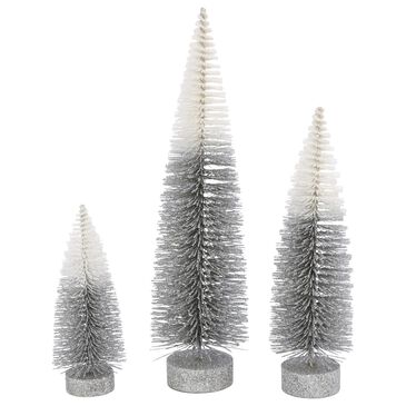 The Gerson Company Assorted Brush Trees in Grey (Set of 3), , large