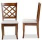 Baxton Studio Verner Side Chair with Grey Cushion in Walnut Brown (Set of 2), , large