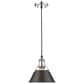 Golden Lighting Orwell 1-Light Small Pendant with Rubbed Bronze Shade in Chrome, , large