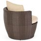 Hearth and Haven Kono 3-Piece Outdoor Chat Set with Dark Brown Glass-Top Hourglass Side Table in Ivory, , large