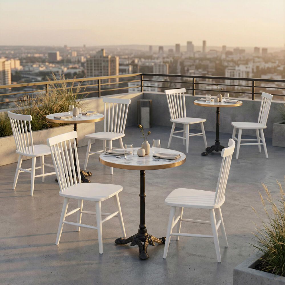 Zuo Modern Gazebo 24" Round Dining Table Black, Gold and Gray - Table Only, , large