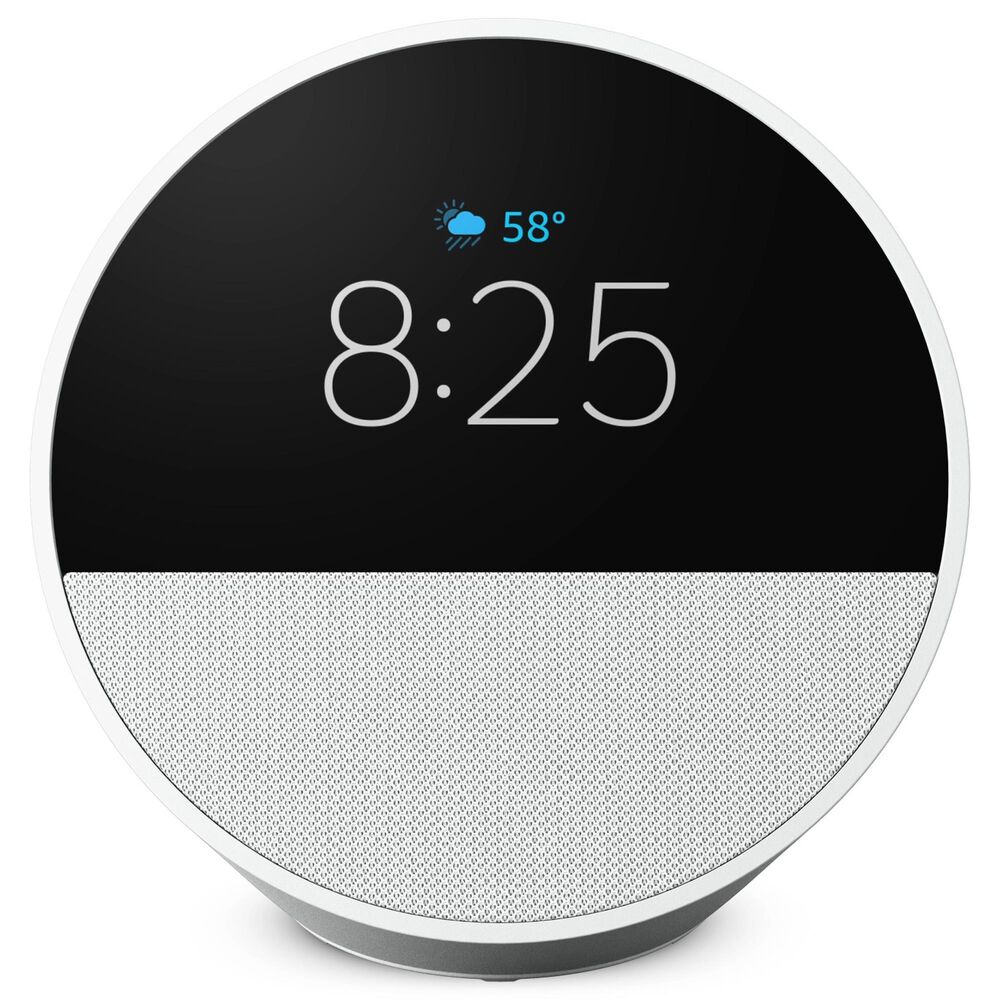 Amazon Echo Spot &#40;2024 release&#41;, Smart alarm clock with vibrant sound + Alexa - White, , large
