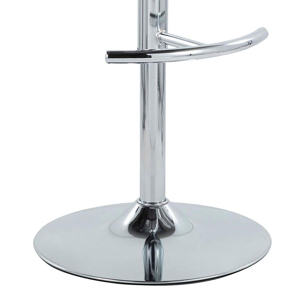 Lumisource Cinch Claire Swivel Adjustable Bar Stool with White Cushion in Chrome &#40;Set of 2&#41;, , large