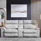 Ashley Social Pointe 3-Piece Power Symmetrical Reclining Sectional with Console in Pearl and Ash, , large