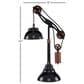 Maple and Jade Industrial Table Lamp in Shiny Black and Copper, , large