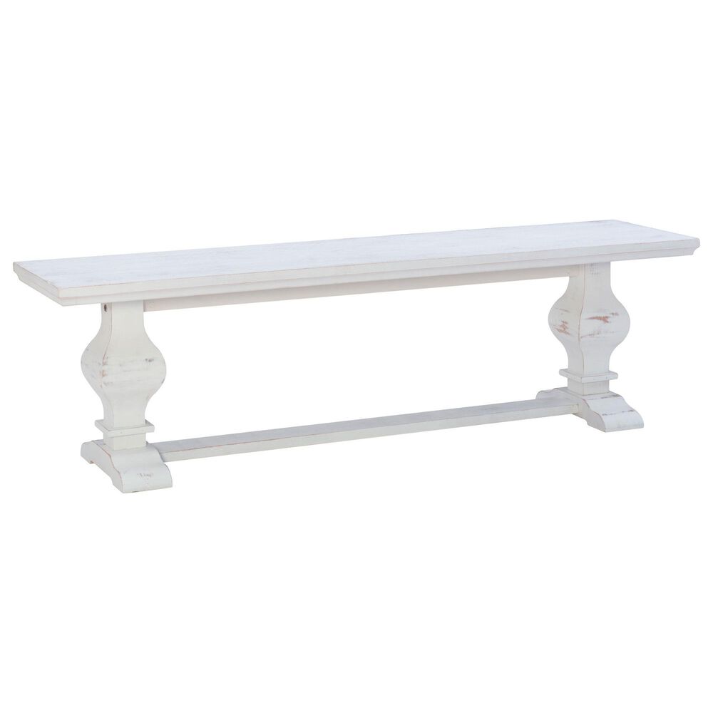 Linon Home Decor Mcleavy Bench in White, , large