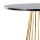 LumiSource Canary Bar Table in Gold Metal and Black Wood, , large