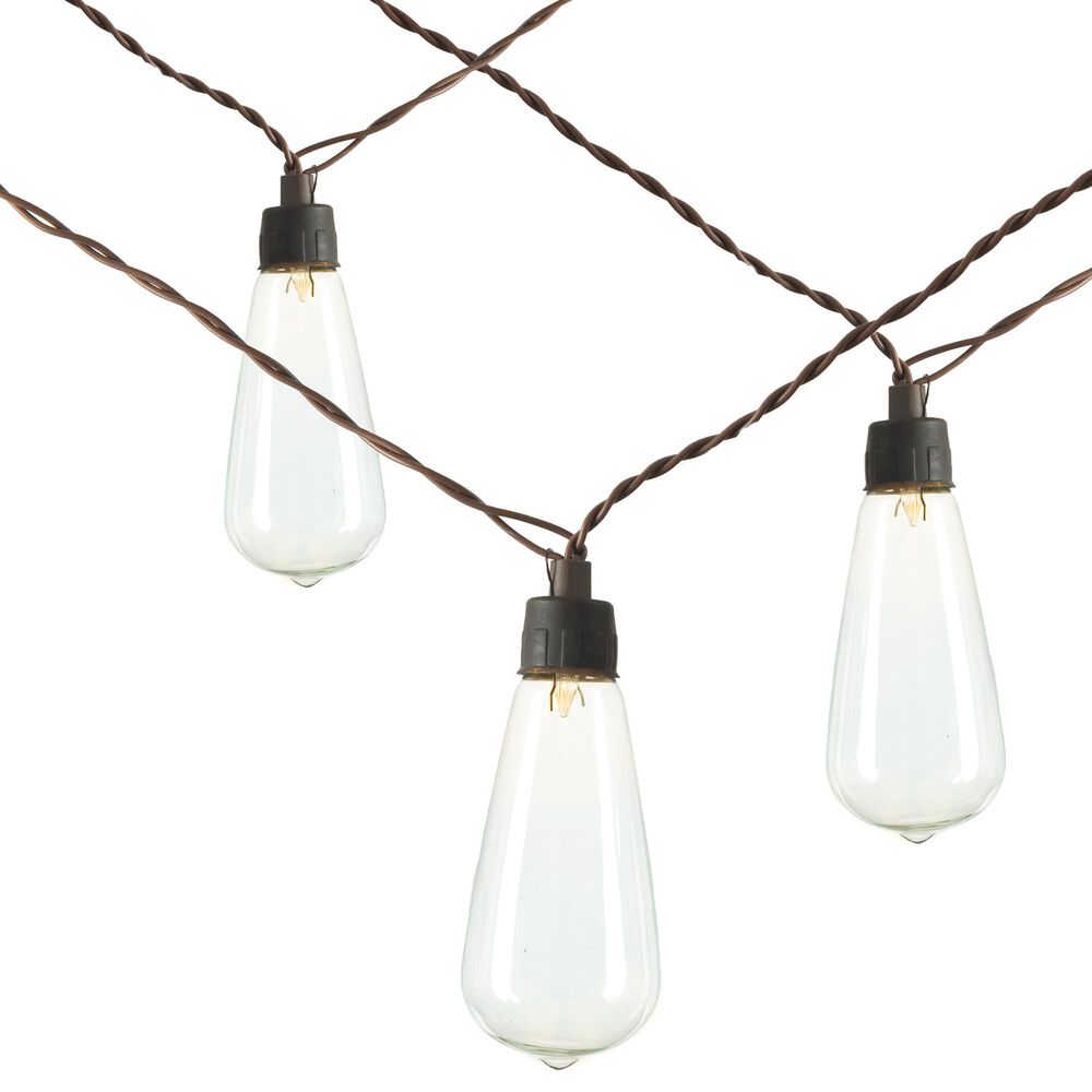 The Gerson Company 18.6" Solar Light String in Black and Clear - Set of 2, , large