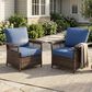 Sunwell Garden Patio Sationary Chair in Navy (Set of 2), , large