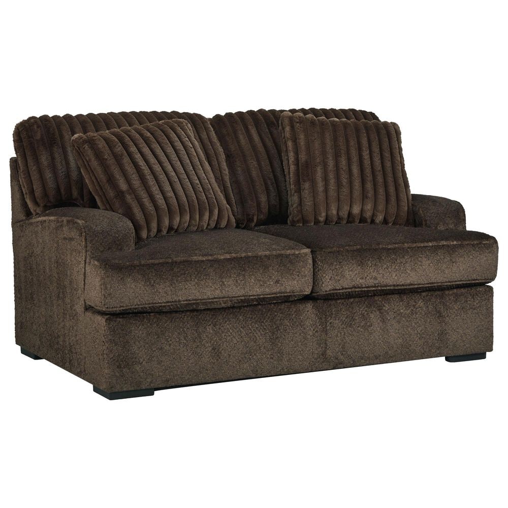 Ashley Aylesworth Stationary Loveseat in Chocolate, , large