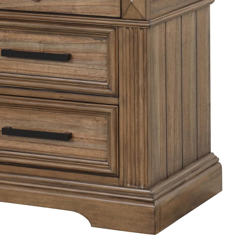 Lifestyle 3 Drawer Nightstand in Brown, , large