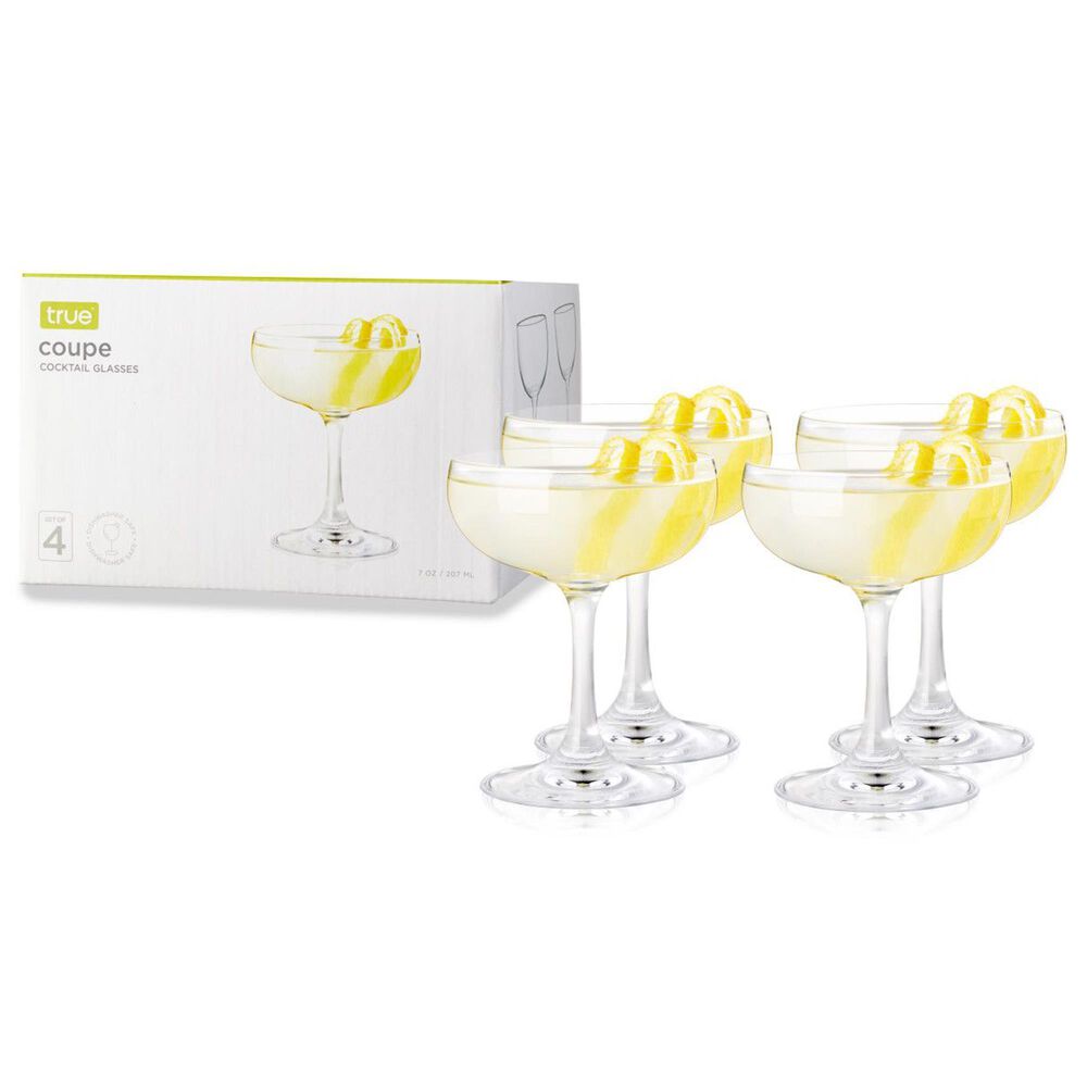 True Brands Coupe Cocktail Glasses in Clear &#40;Set of 4&#41;, , large