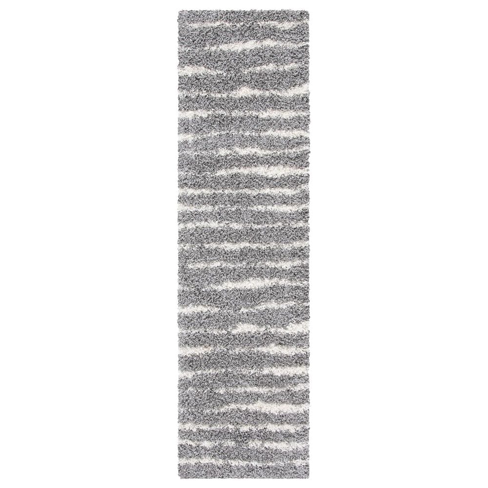 Safavieh Venus Shag VNS603J 2"2" x 8" Grey and Ivory Runner, , large